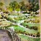 Watercolor painting signed ( r. puech) maurs 15600