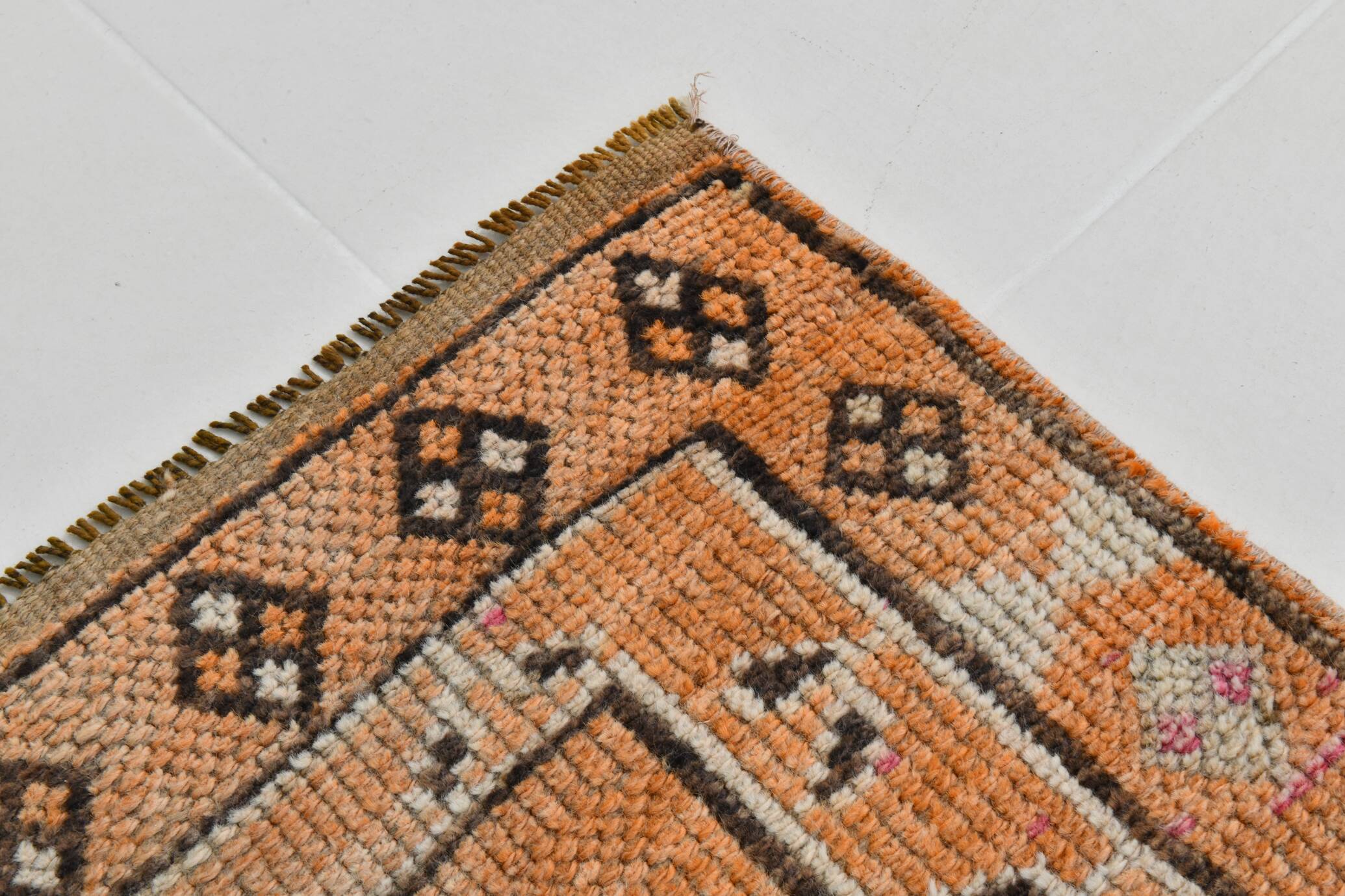 3x12 Soft Red Brown Turkish Runner Rug, 83x365Cm