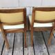 2 solid wood satin art deco chairs