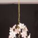 Charmant lustre vintage Murano fleurs blanches et roses