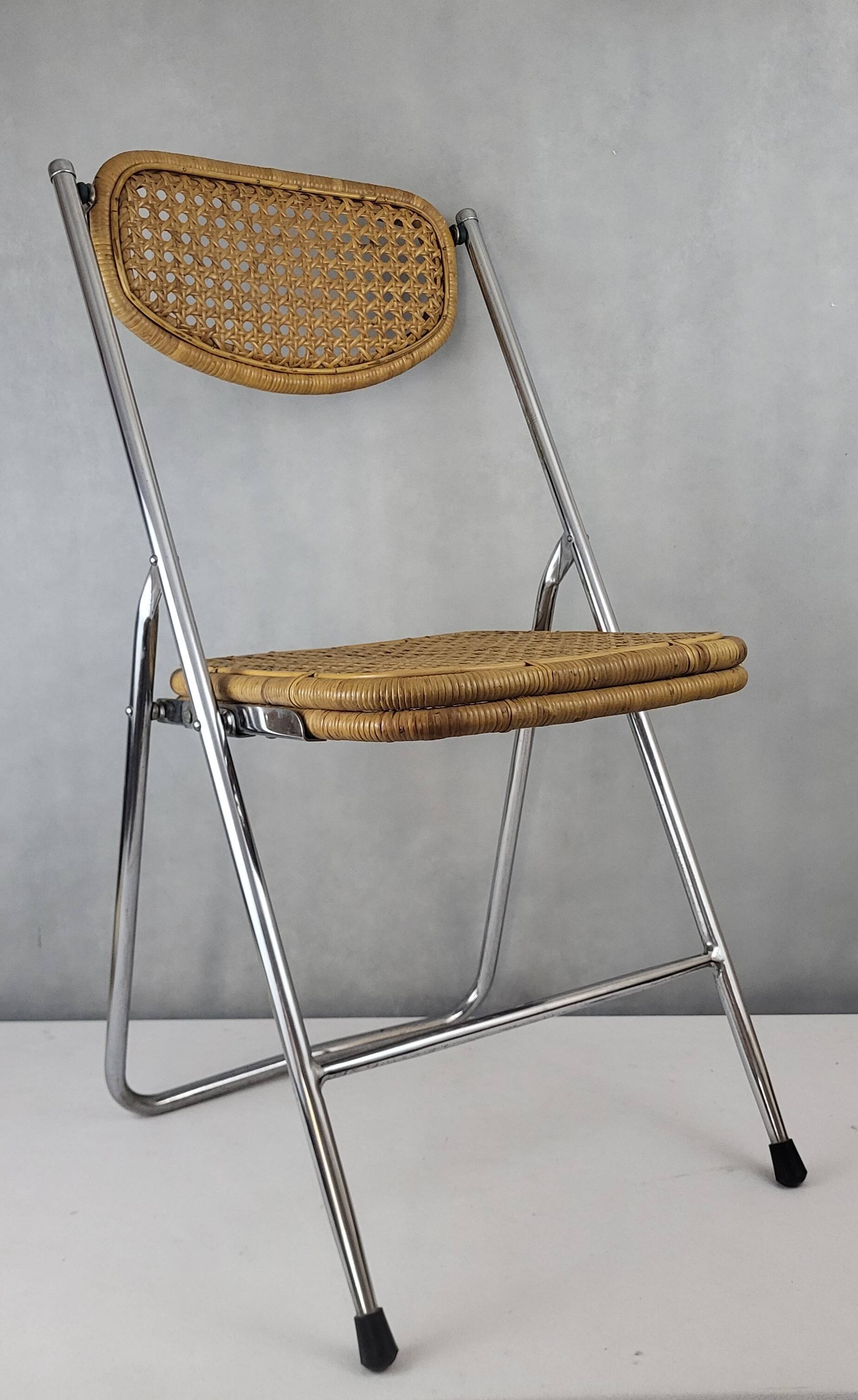Rattan folding chair 1970