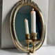 Grand porte-bougie mural vintage en miroir