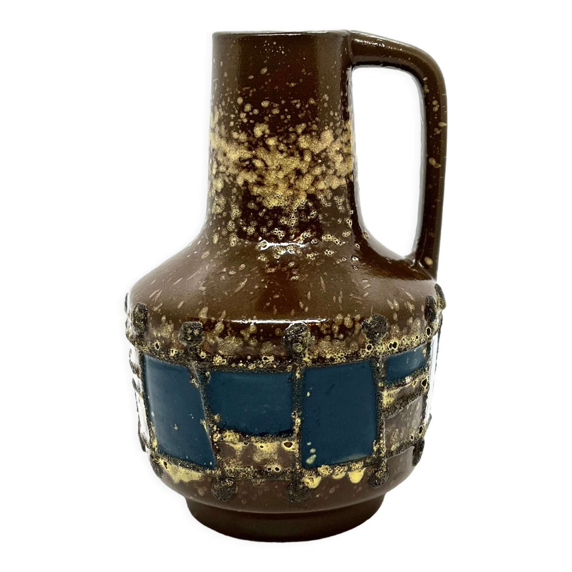 1970s mid-century modern ceramic vase VEB Haldensleben, Germany