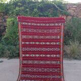 Handmade vintage berber carpet 130  x 85 cm