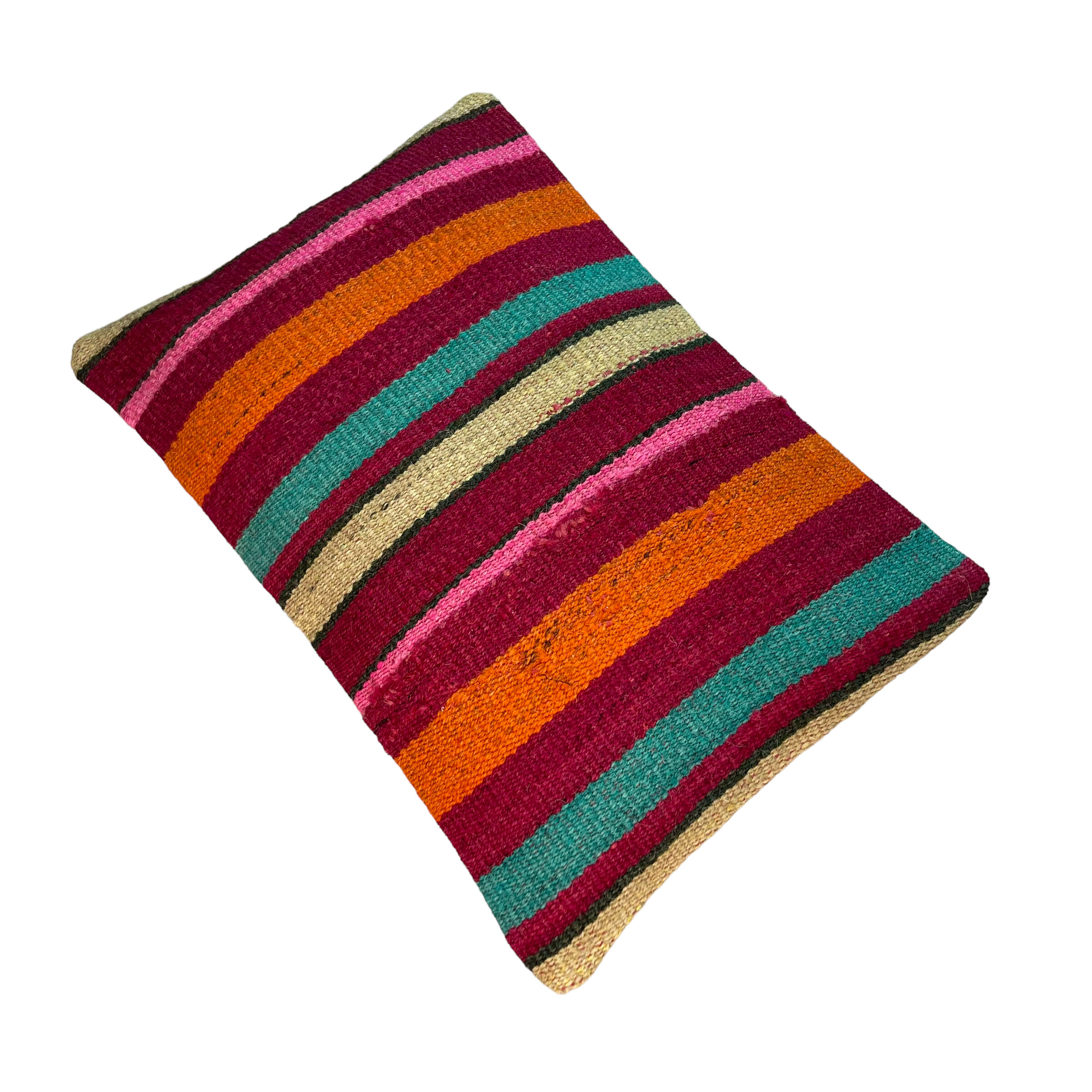 Vintage turkish kilim cushion cover, 30 x 50 cm