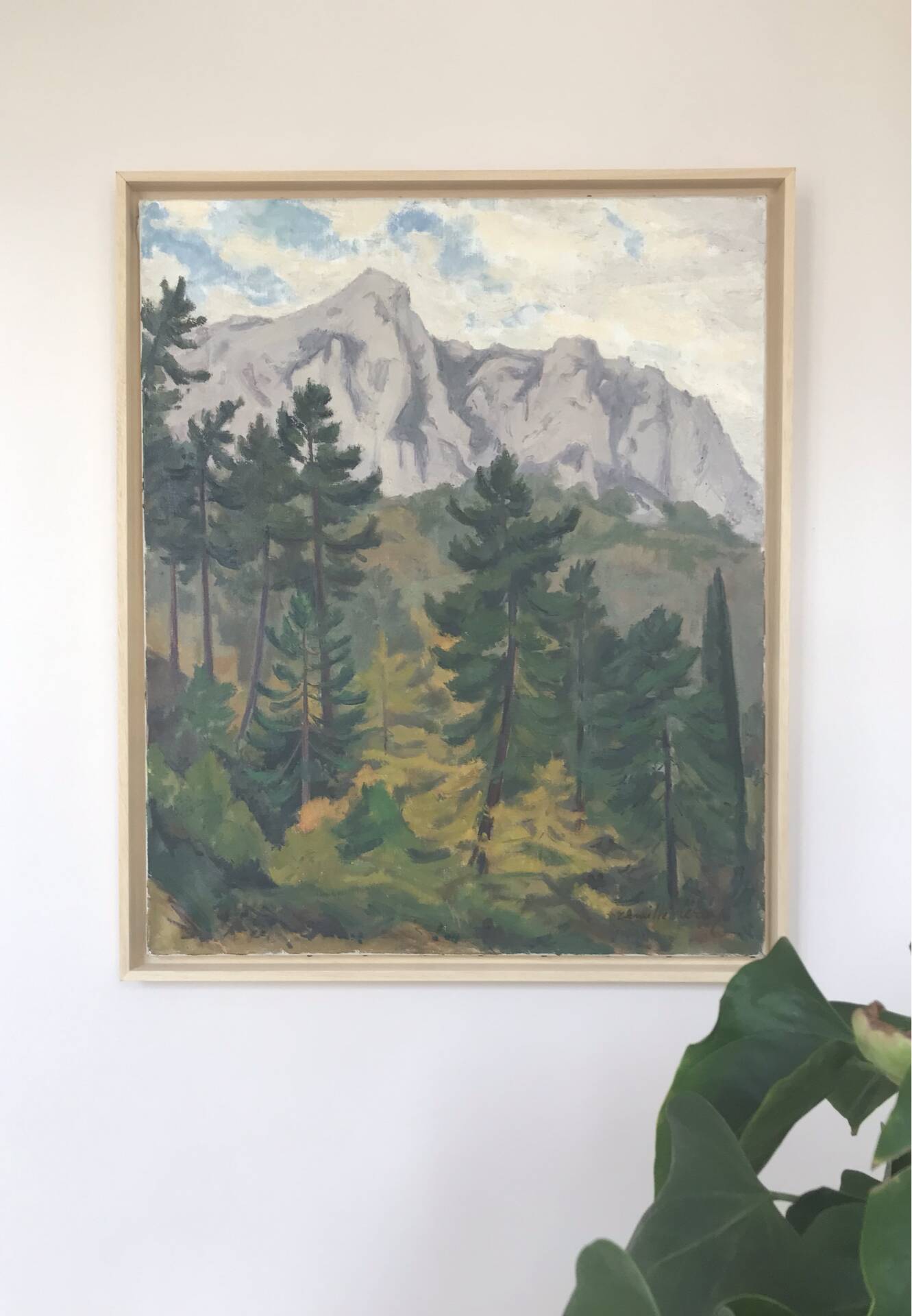 Oil on canvas by Camille Leroy 1905-1995. Alpes-Maritimes.