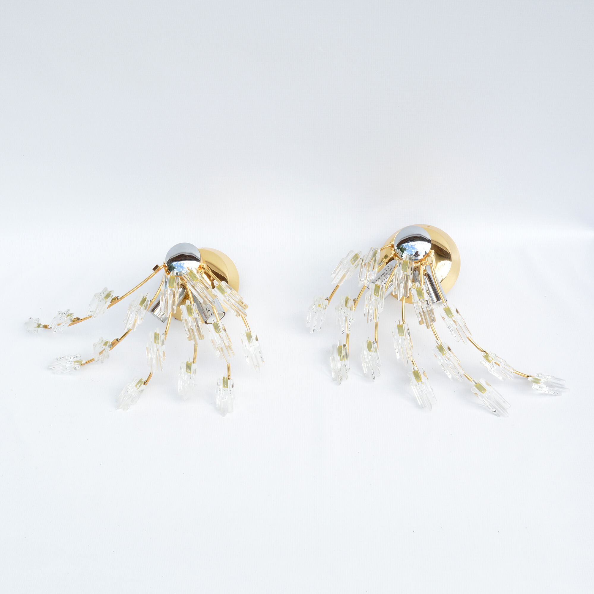 Pair of wall lamps by O. Torlasco Stilkronen, type SI30, Italy, 1970s