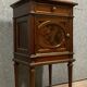 Louis XVI Parisienne bedside table in mahogany and golden copper rushes around 1850