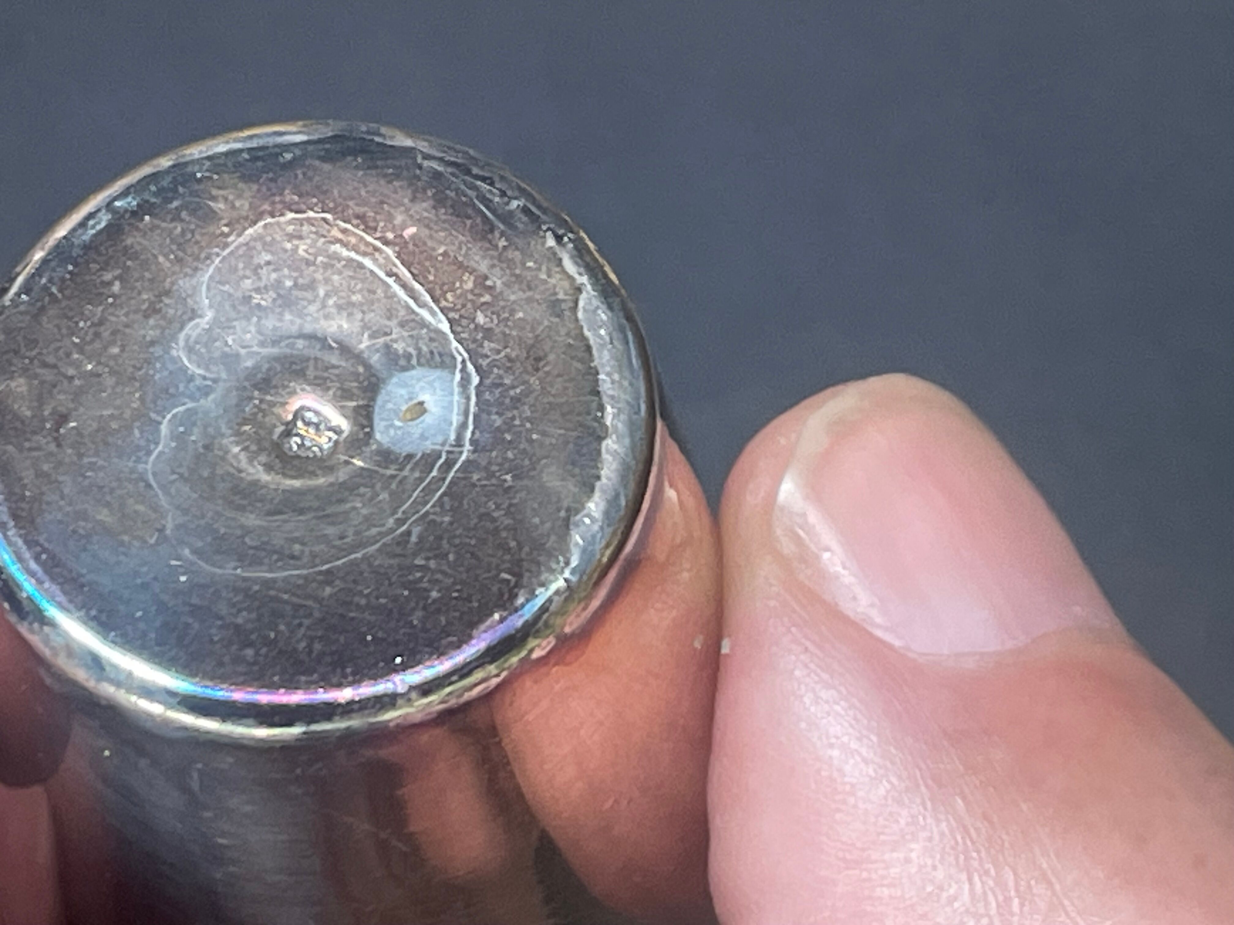 12 cups with silver metal tray