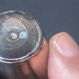 12 cups with silver metal tray