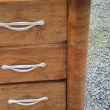 Art Deco chest of drawers from the 30s-40s in walnut 3 drawers