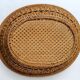 Old basket braided in rattan