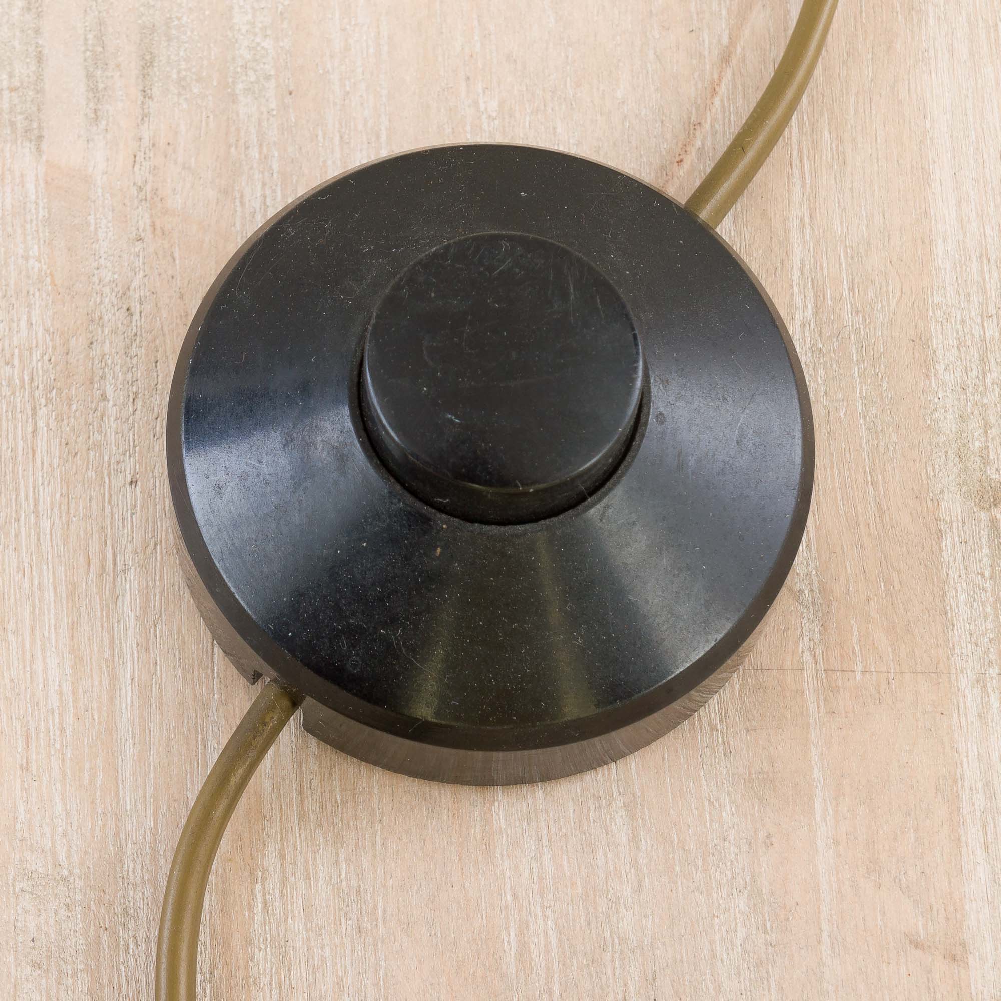 Brass floor lamp in the style of Tommaso Barbi with floral ornaments