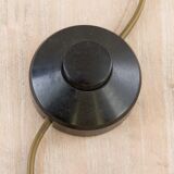 Brass floor lamp in the style of Tommaso Barbi with floral ornaments