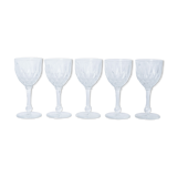 Lot 5 verres à digestif en cristal