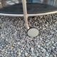 Round coffee table top in black glass