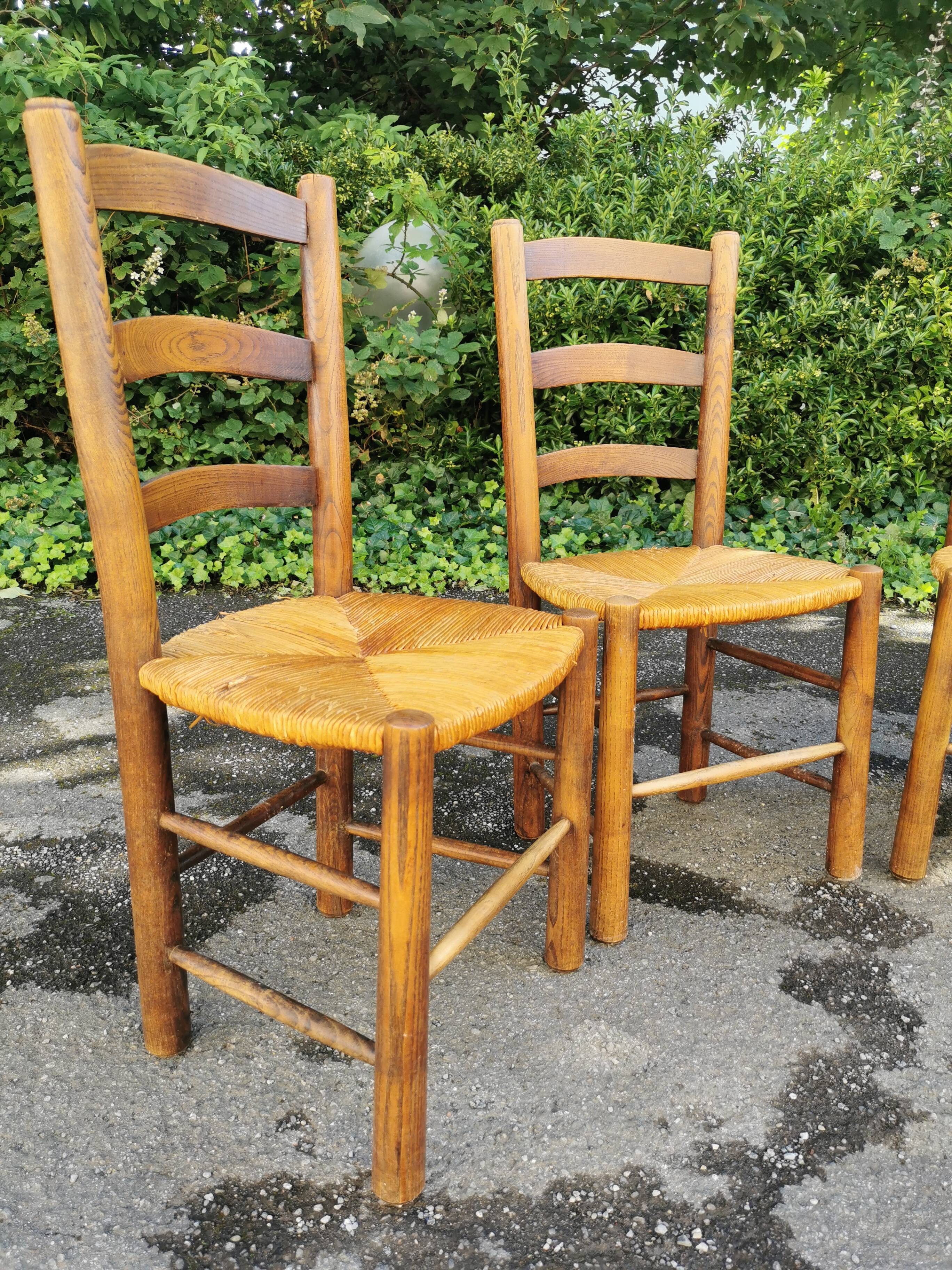 Set of 4 mulched chairs by Georges Robert