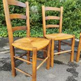 Set of 4 mulched chairs by Georges Robert