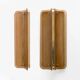 Pair of Big Curved Amber Murano Glass and Brass Wall Sconces