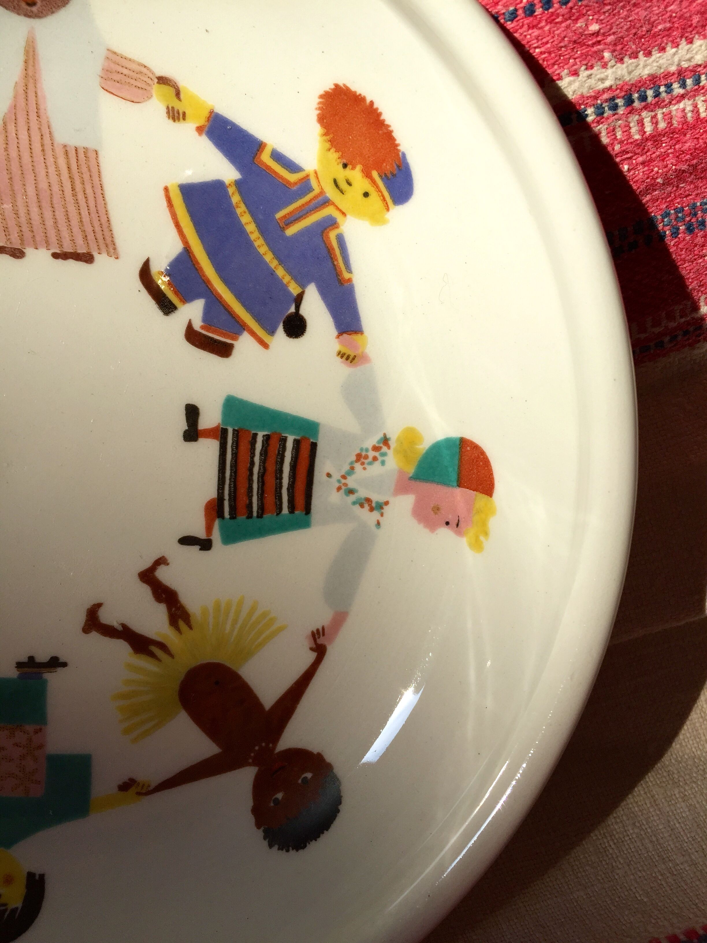 Children's dishes or birth gift Plate and bowl Utan gränser gustavsberg vintage design scan
