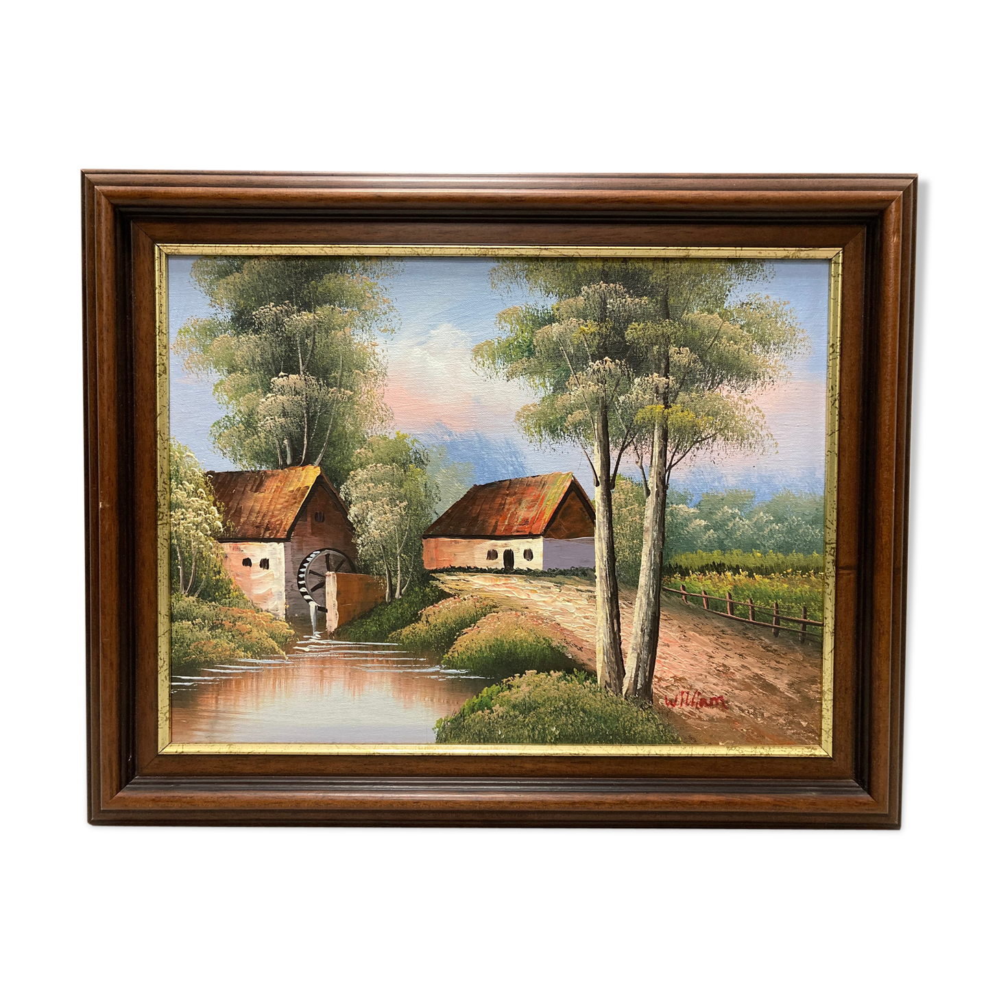 Landscape at the mill painting