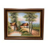 Landscape at the mill painting