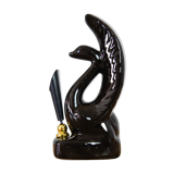 Ceramic "Black swan" pen holder