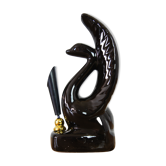 Ceramic "Black swan" pen holder