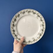 Set of 4 flat plates Terre de Fer Moulin des Loups model Violett