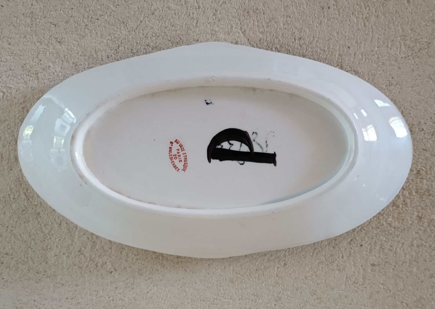 Ravier terre de fer Bordeaux Vieillard monogram AR