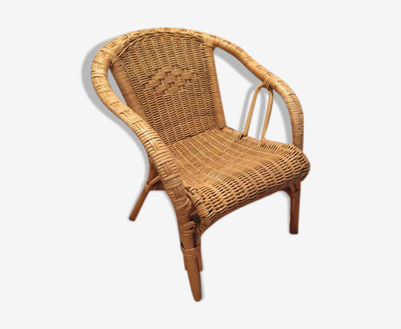 Fauteuil enfant en rotin