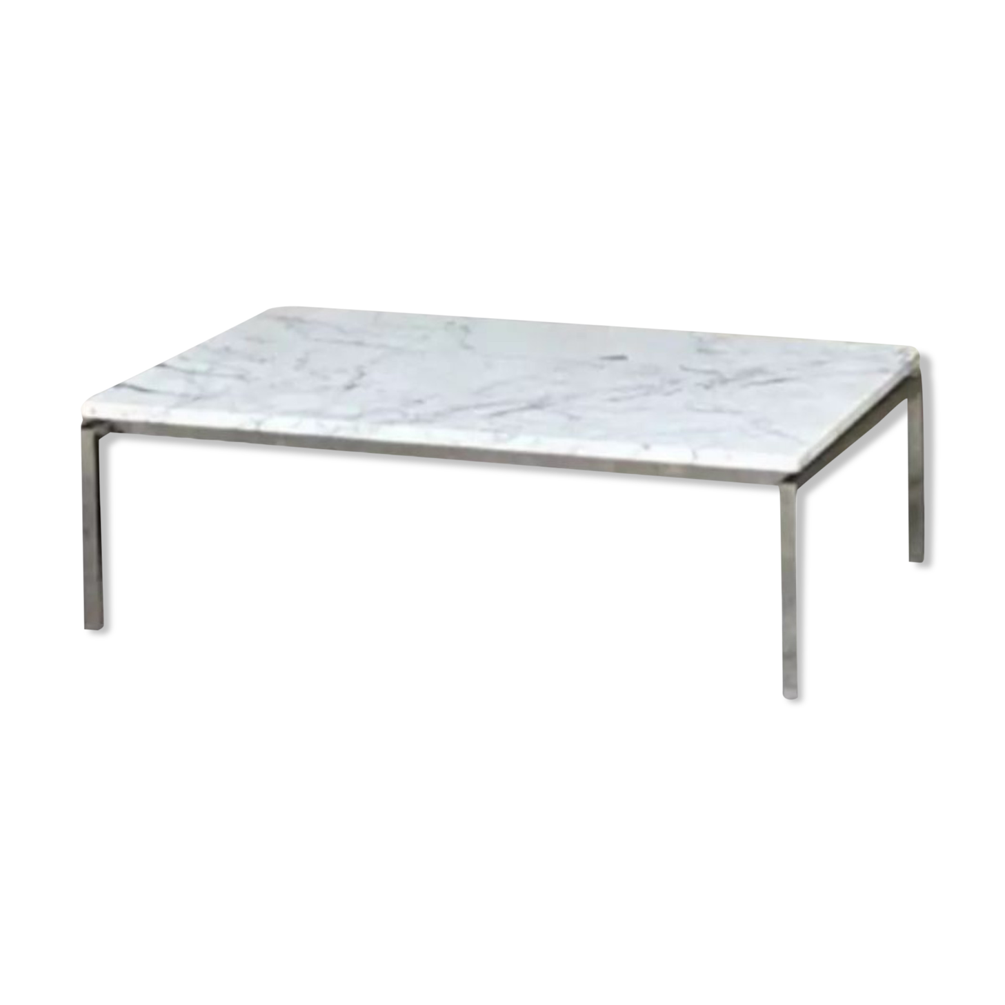 Marble and chrome coffee table, 1970