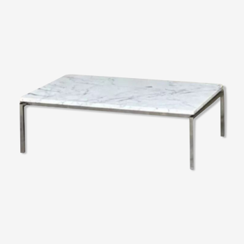 Marble and chrome coffee table, 1970