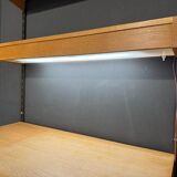 Vintage bookcase | Desk | With lighting | Kai Kristiansen | Wall shelves | Oak