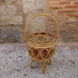 Worker round rattan basket