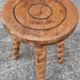 Folk art tripod stool