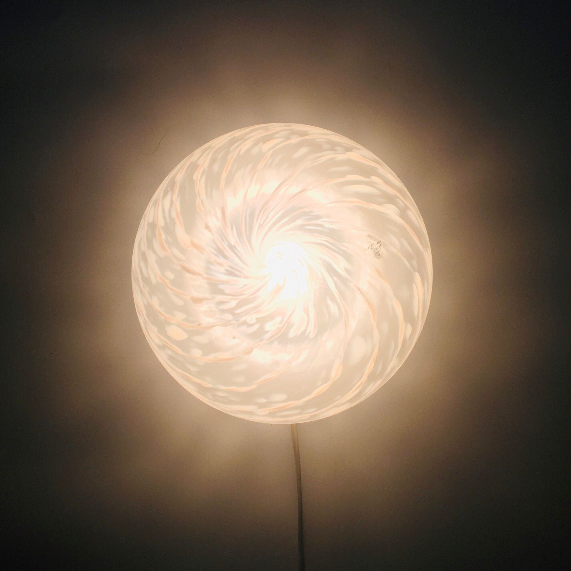 Pair of Murano Glass Swirl Sconces/Wall Lights, Italy, 1970s