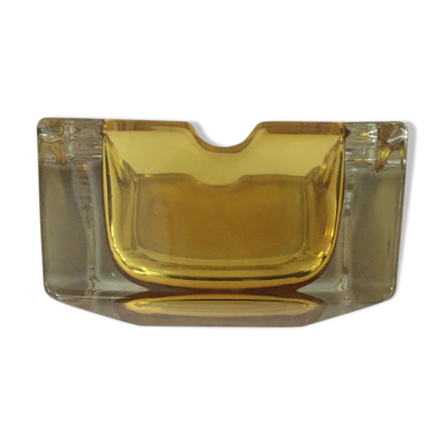 Ashtray glass yellow/orange
