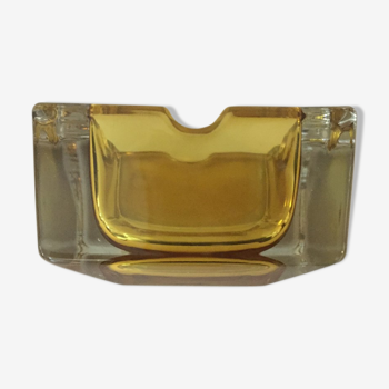 Ashtray glass yellow/orange