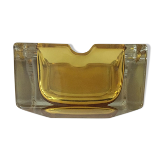 Ashtray glass yellow/orange