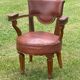 Old leather office chair
