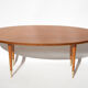 Table vintage, wood table, coffee table, coffee table, table oval, table feet compass, interior decorating, home décor, 60's