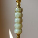 Lamppost in veined onyx and brass metal of the 1960s