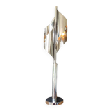 Large Chrome Lamp 3 Lights Space Age Italy 70's Dlg Reggiani