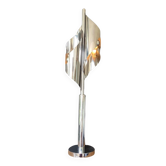 Grande Lampe Chrome 3 Feux Space Age  Italy 70’s Dlg Reggiani