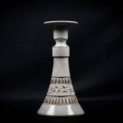 Ceramic candle holder with geometric decoration by Huguette Bessone - Vallauris