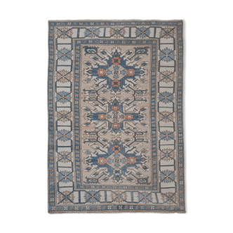 Vintage Turkish Kars Rug with Mid-Century Modern Style - Traditional Carpet