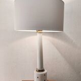 White opaline column lamp from the 1950s