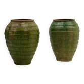 Ensemble de 2 grands vases toscans du début du XVIe siècle, Italie.