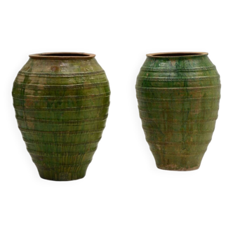 Ensemble de 2 grands vases toscans du début du XVIe siècle, Italie.